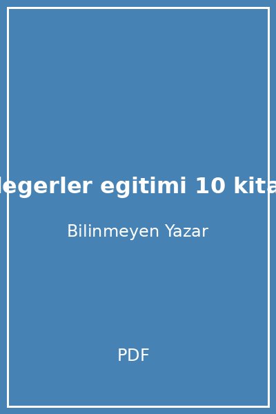 yk lerle degerler egitimi 10 kitap 3 siniflar i in