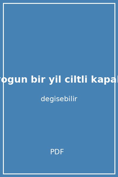 yogun bir yil ciltli kapak