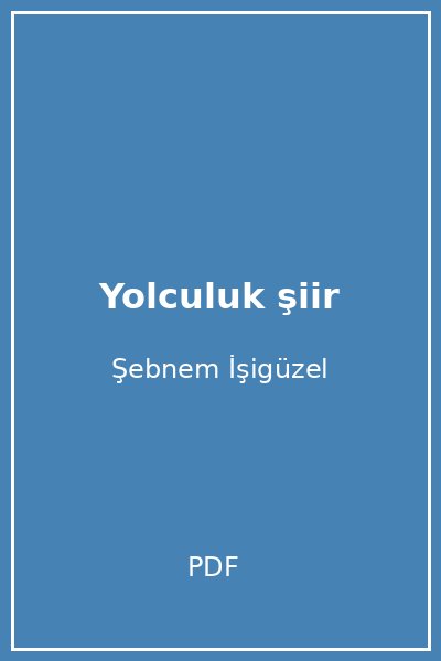 Yolculuk şiir