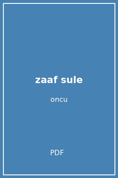 zaaf sule