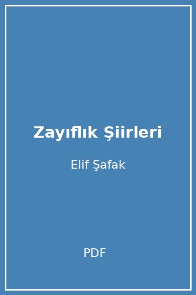 Zayıflık Şiirleri