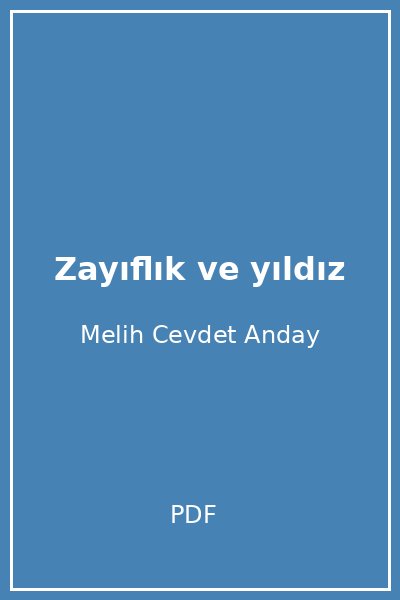Zayıflık ve yıldız